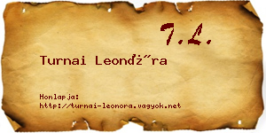 Turnai Leonóra névjegykártya